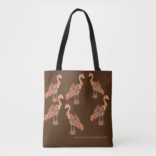 Canvas tas: Flamingo's Tote Bag (Voorkant)