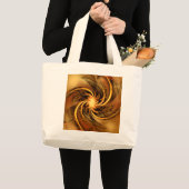 Canvas tas Fractal Twisted Glow Yellow (Voorkant (product))