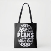 Canvas tas, Funny Dog Lover Canvas tas (Voorkant)