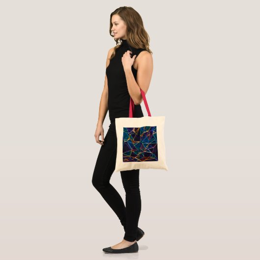 Canvas tas gebroken bellen (Voorkant (model))