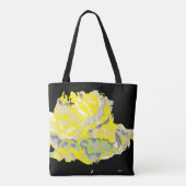 Canvas tas Gele Rozen in het donker (Achterkant)