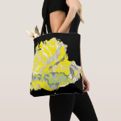 Canvas tas Gele Rozen in het donker (Dichtbij)