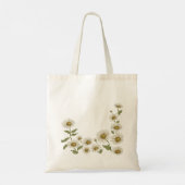 Canvas tas Gelukkige wasbeer in madeliefjes (Achterkant)