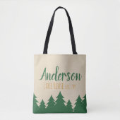 Canvas tas gepersonaliseerde Lake House & Pine Tre (Voorkant)