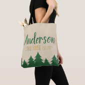 Canvas tas gepersonaliseerde Lake House & Pine Tre (Dichtbij)