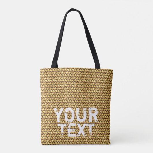 Canvas tas "geweven stro" (Achterkant)