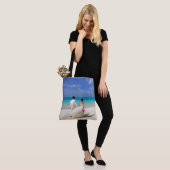 Canvas tas Gift Bag Bruid Groom Beach Wedding (Op model)