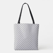 Canvas tas Gingham met  Cactus pot (Achterkant)