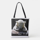 Canvas tas Global Warming Polar Beer stoppen (Achterkant)