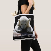 Canvas tas Global Warming Polar Beer stoppen (Dichtbij)