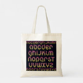 Canvas tas gloeiend neonlettertype (Achterkant)