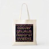 Canvas tas gloeiend neonlettertype (Voorkant)