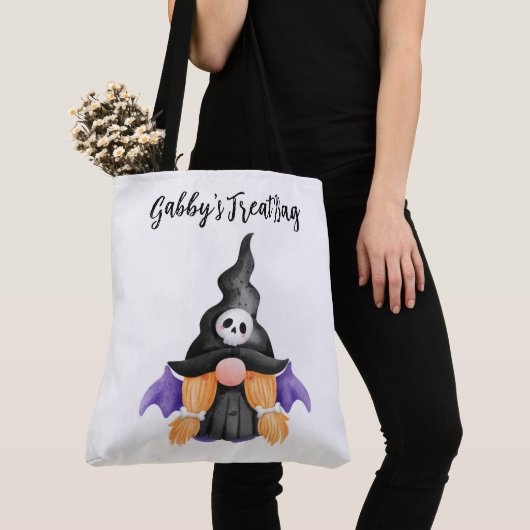 Canvas tas Gnome Trick or treat (Dichtbij)