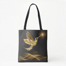 Canvas tas Gold Hummingbird