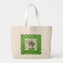 Canvas tas Green Flapper Girl