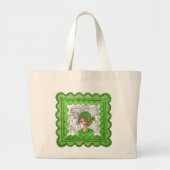 Canvas tas Green Flapper Girl (Voorkant)