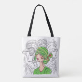 Canvas tas Green Flapper Girl (Achterkant)