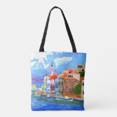 Canvas tas Griekse kust (Achterkant)