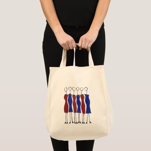 Canvas tas (grillig handgetekend) (Voorkant (product))