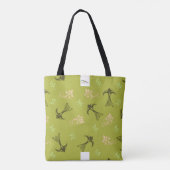 Canvas tas Groen slib bloemen (Achterkant)