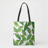 Canvas tas groene bladeren (Voorkant)