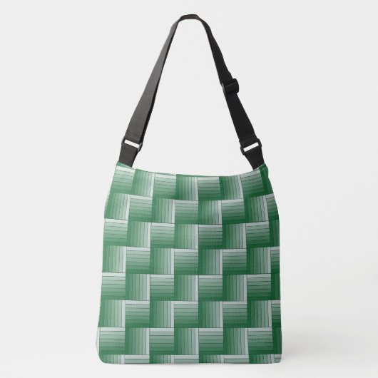 Canvas tas - Groene optische illusie (Voorkant)