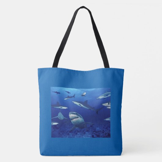 Canvas tas haaien (Achterkant)