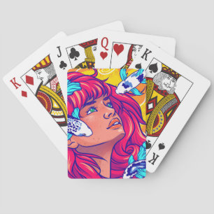 canvas tas "Haar golven" Pokerkaarten