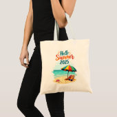 Canvas tas Hallo ☀️ Zomer 2025 Strandvibes (Voorkant (product))