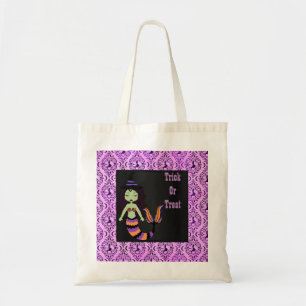 Canvas tas Halloween Witch Mermaid Trebag