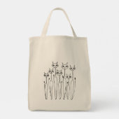Canvas tas (handgetekende katten) (Achterkant)
