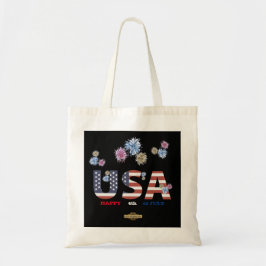 canvas tas "HAPPY 4th of JULY"