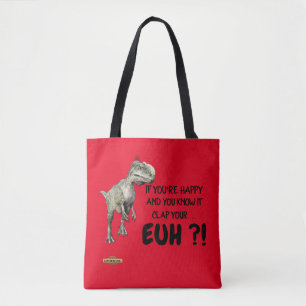 Canvas tas " happy dinosaur "