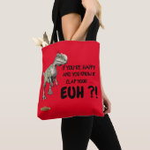 Canvas tas " happy dinosaur " (Dichtbij)