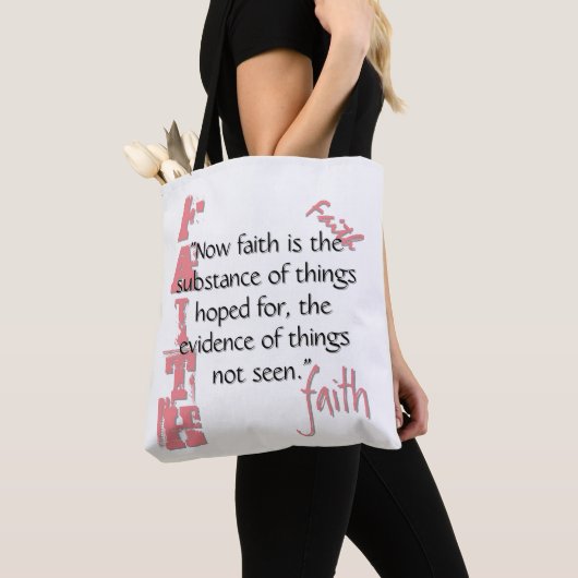 Canvas tas, Hebreeën 11:1 Tote Bag (Dichtbij)