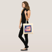 Canvas tas, helder, vrolijk tote bag (Voorkant (model))