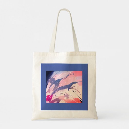 Canvas tas, helder, vrolijk tote bag (Achterkant)