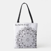 Canvas tas herbruikbaar voor zwarte en witte uil (Achterkant)