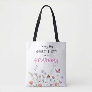 Canvas tas - Het beste leven als oma