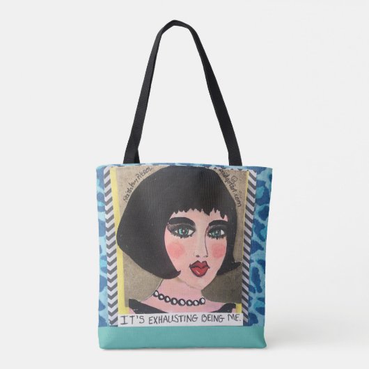 Canvas tas. Het is uitputtend mij te zijn. Tote Bag (Achterkant)