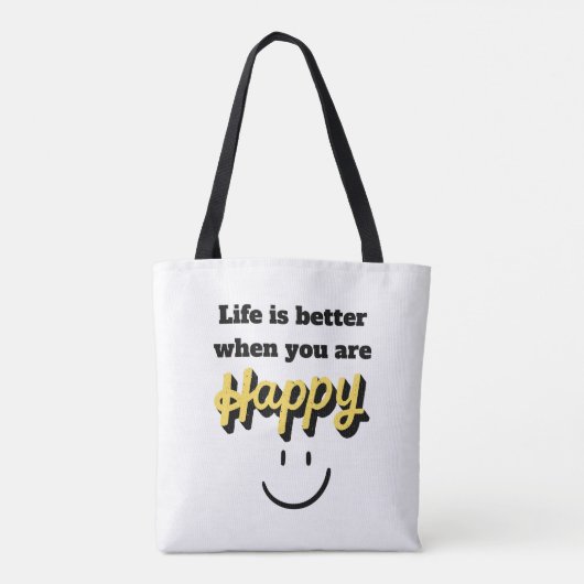 CANVAS TAS - Het leven is Beter Gelukkig (Achterkant)