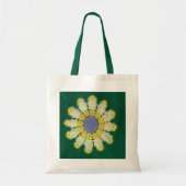 canvas tas - het Patroon van Crochet - Daisy (Voorkant)