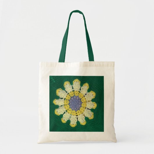 canvas tas - het Patroon van Crochet - Daisy (Voorkant)