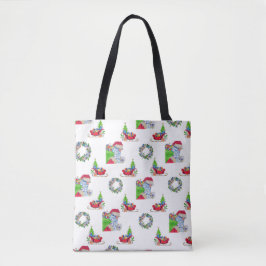 Canvas tas Holiday Santa