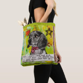 Canvas tas. Hond aan de ene kant en kat aan de and Tote Bag (Dichtbij)