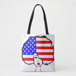 Canvas Tas "I Am America"