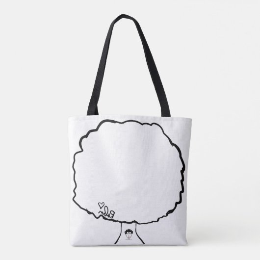 Canvas Tas "I Am America" (Achterkant)