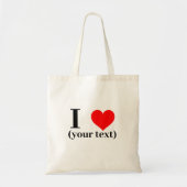 Canvas tas I hart - Aangepast (voeg afbeelding/tek (Voorkant)