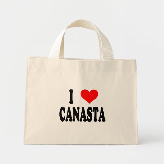 canvas tas "I Love Canasta" (Voorkant)