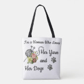 canvas tas Ik ben een vrouw die van haar kar en ho (Achterkant)